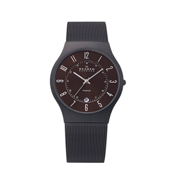 Skagen Ceramic Collection Men's Brown Dial Quartz Watch 817LDXC