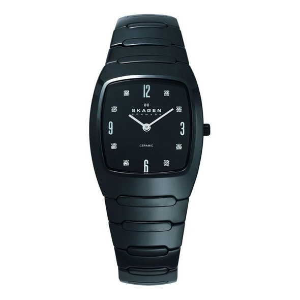 Skagen Ceramic Collection Women's Black Dial Quartz Watch 914SBXC