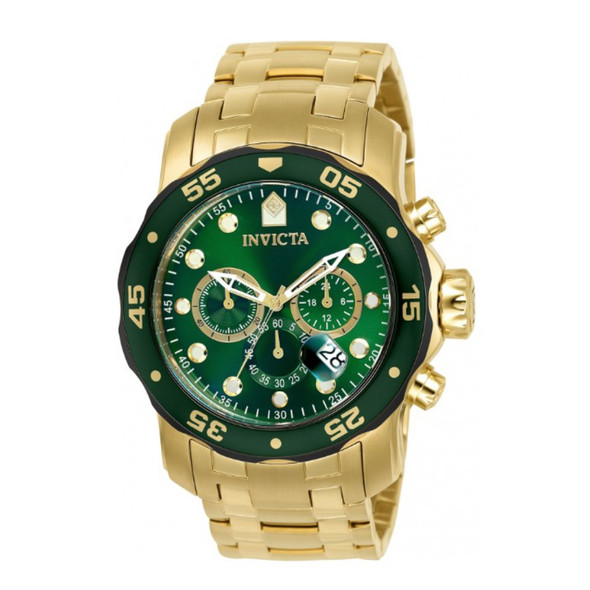 Invicta Pro Diver Scuba Men's Green Dial Quartz Chronograph Watch 80072