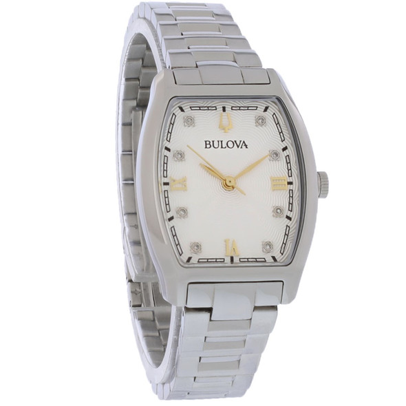 Bulova Women's Diamond Silver Dial Quartz Watch 96P232