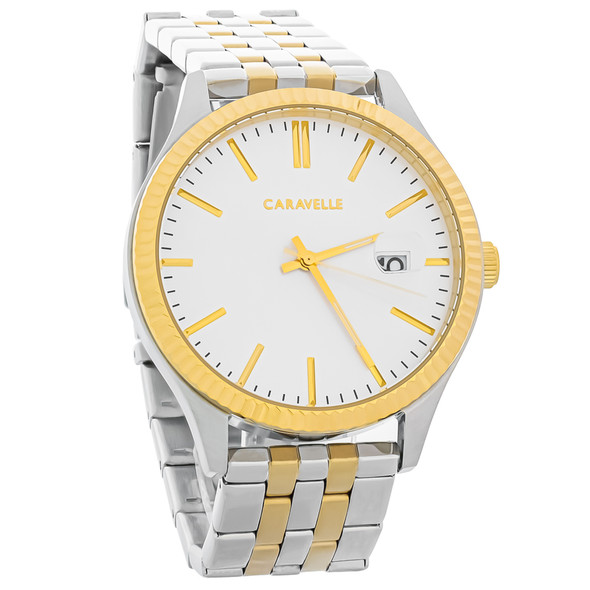 Caravelle by Bulova Men's Two Tone Stainless Steel Quartz Watch 45B148