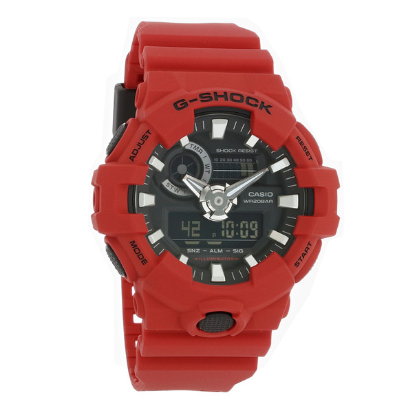 Casio G-Shock Red Resin Men's Quartz Chronograph Watch GA700-4A