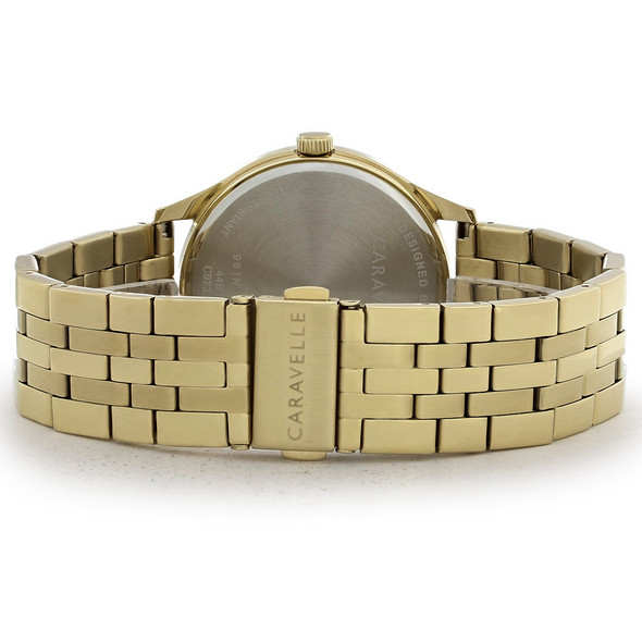 Caravelle by Bulova Men's Gold-Tone Stainless Steel Quartz Watch 44B121