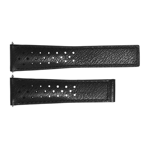 TAG Heuer Monaco 22mm Black Leather Strap - FC6356