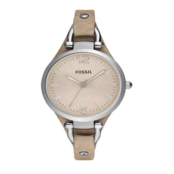 Fossil Georgia Women's Bone Beige Leather Strap Watch ES2830