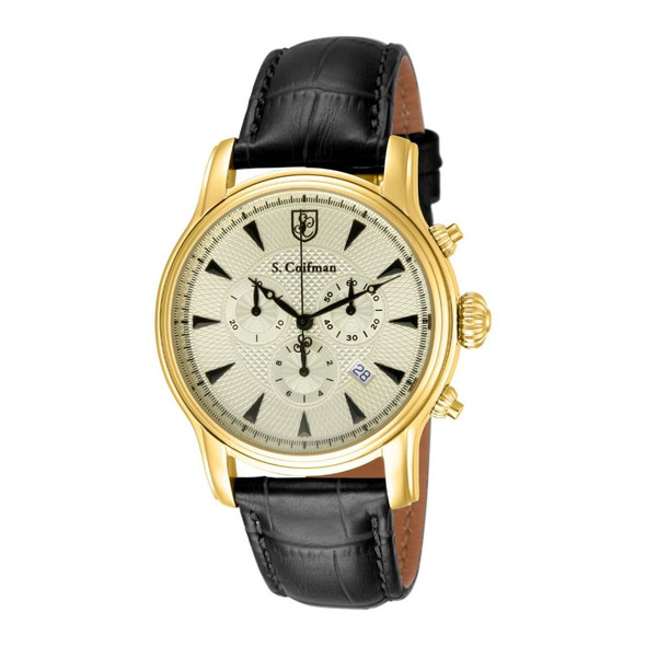 S. Coifman Heritage Men's Champagne Dial Quartz Chrono Watch SC0222