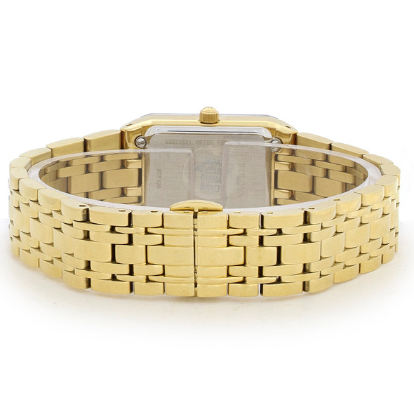 Bulova Women's Diamond Gold-Tone Black Dial Quartz Watch 97P135