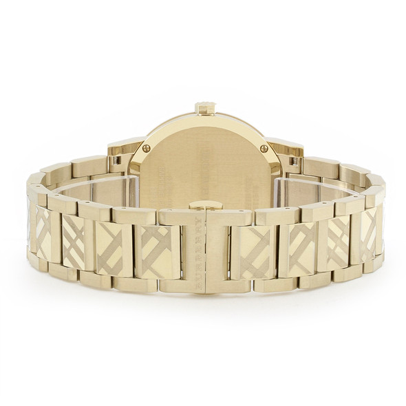 Burberry The City Unisex Gold Tone Steel Quartz Watch BU9038