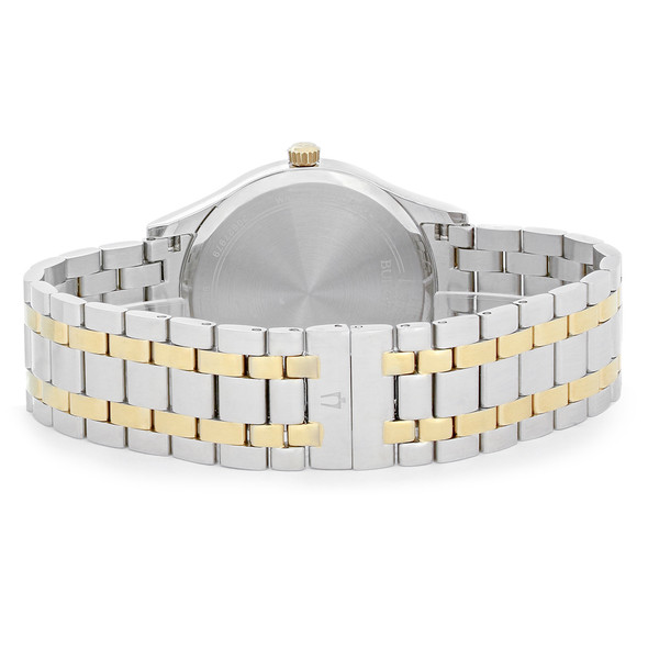 Bulova Diamond Men's Two Tone Plated Stainless Steel Quartz Watch 98D130