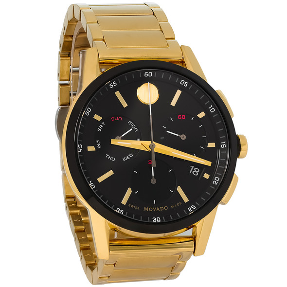 Movado Museum Sport Men's Chronograph Black Dial Quartz Watch 0607803