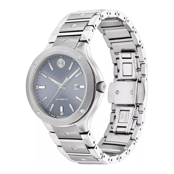 Movado SE Women's Blue Dial Diamond Accent Automatic Watch 0607935