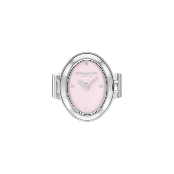 Coach Sammy Women's Pink Dial Stainless Steel Quartz Ring Watch 14504624