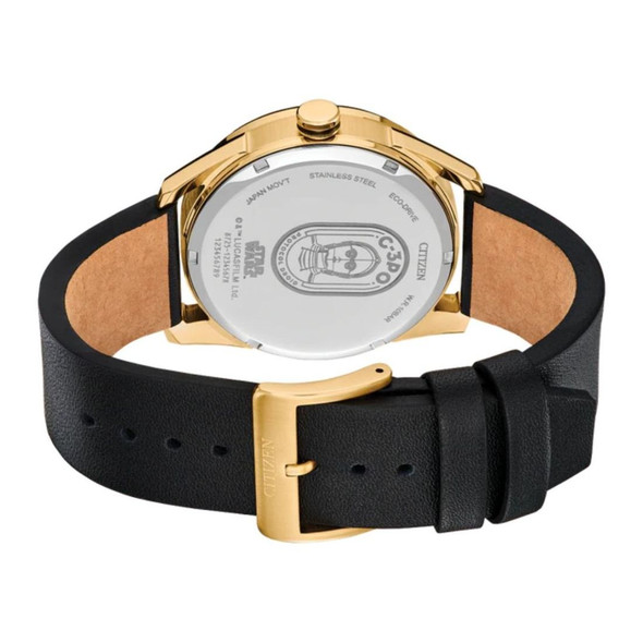 Citizen Men's Star Wars C-3PO Rewired Eco-Drive Leather Watch BU4026-05W