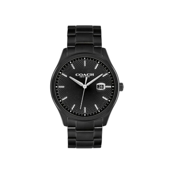 Coach Men's Oliver Black Ion-Plated Stainless Steel Quartz Watch 14602754