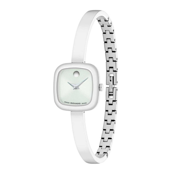 Movado Museum Bangle Women's Green Dial Stainless Steel Quartz Watch 0608060