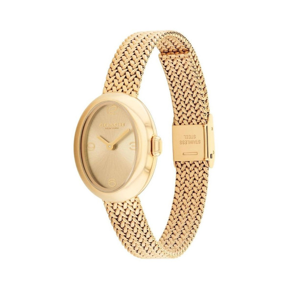 Coach Women's Sammy Goldtone Stainless Steel Mesh Bracelet Quartz Watch 14504567