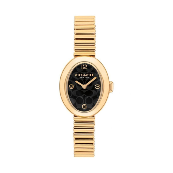 Coach Women's Sammy Gold-Tone Stainless Steel Black Dial Quartz Watcg 14504571