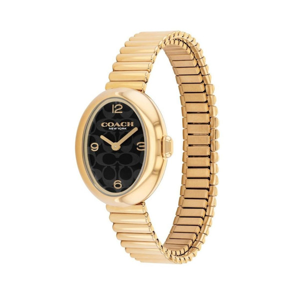Coach Women's Sammy Gold-Tone Stainless Steel Black Dial Quartz Watcg 14504571