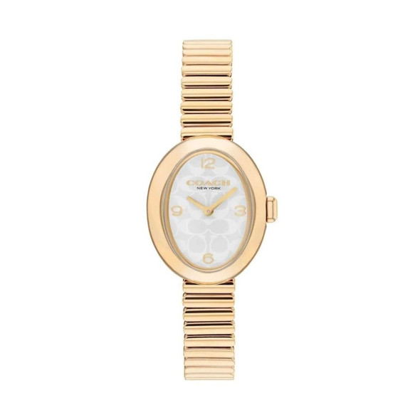 Coach Sammy Women's Gold-Tone Stainless Steel White Dial Quartz Watch 14504573