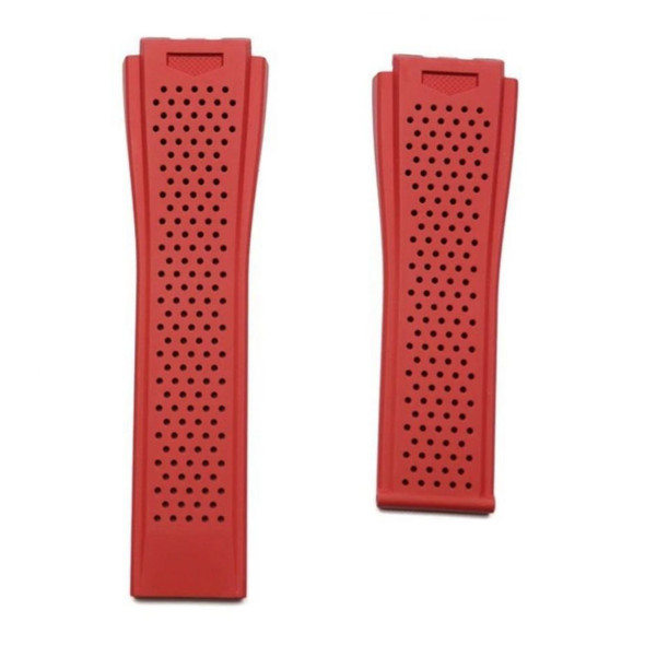 Tag Heuer Carrera 22mm Red Perforated Rubber FT6050 Watch Strap
