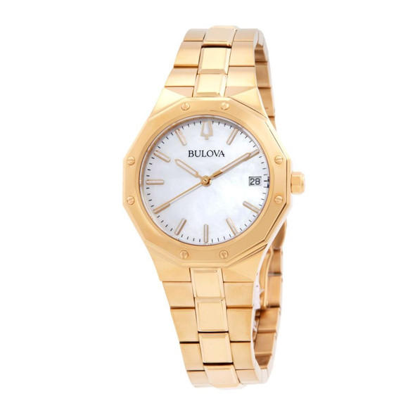 Bulova Prestige Women's White Mother of Pearl Dial Quartz Watch 97M119