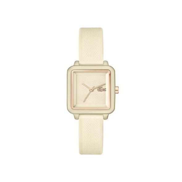 Lacoste 12.12 Women's Flow Beige Silicone Strap Quartz Watch 2001385