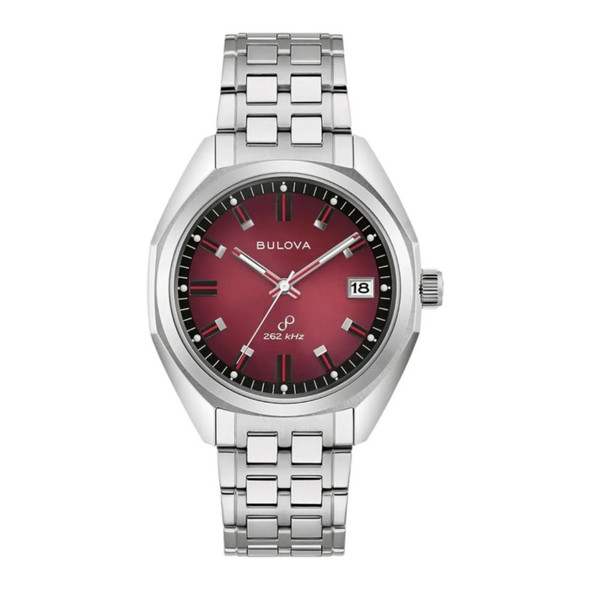 Bulova Jet Star Men's Claret Sunburst Dial Quartz Watch 96B401