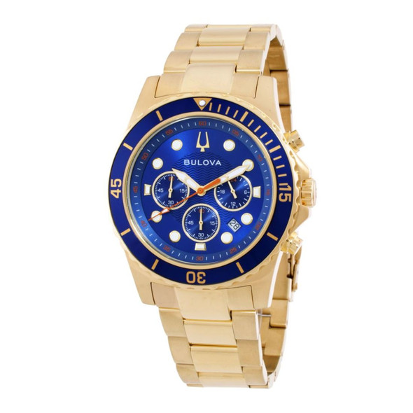 Bulova Marine Star Men's Chronograph Blue Dial Quartz Watch 98B377