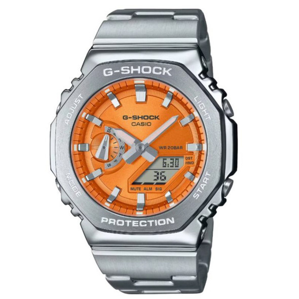 Casio G-Shock G-STEEL 2100 Series Men's Orange Dial Quartz Watch GM2110D-4A