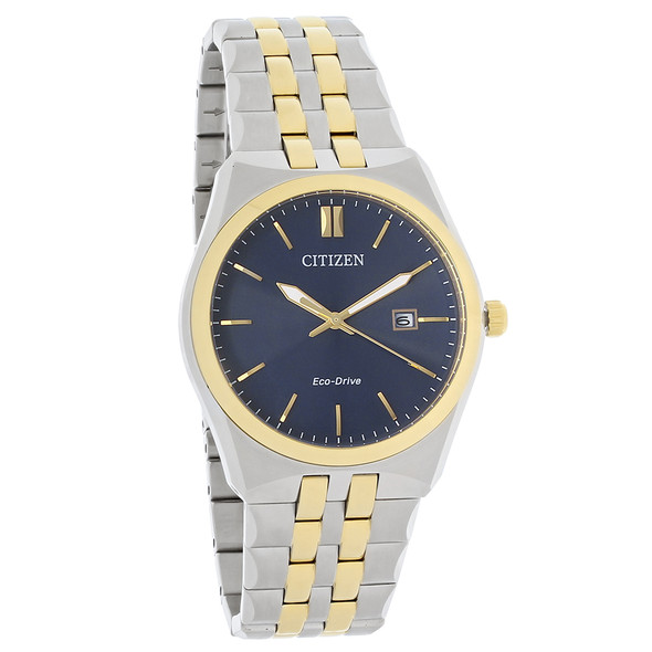 Citizen Eco-Drive Men's Corso Series Blue Dial Two-Tone Watch BM7334-58L