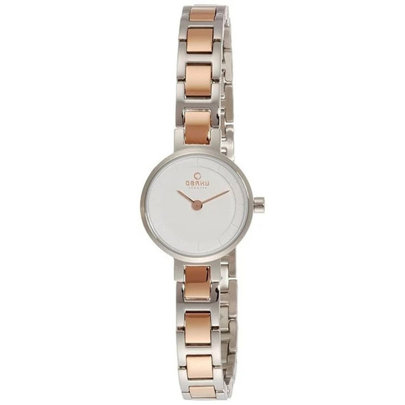 Obaku Let Peach Women's Two-Tone Stainless Steel Quartz Watch V198LXCISC