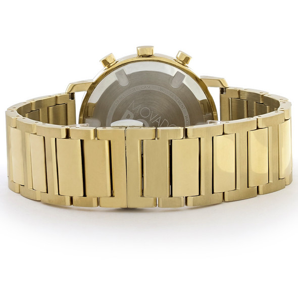 Movado Bold Chronograph Evolution Series Men's Gold Tone Swiss Watch 3600682