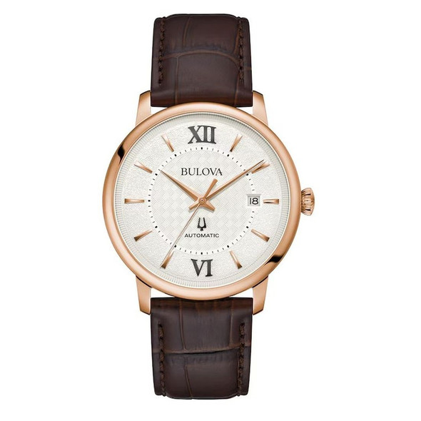 Bulova Hudson Automatic Rose-Tone Men's Watch 97B225
