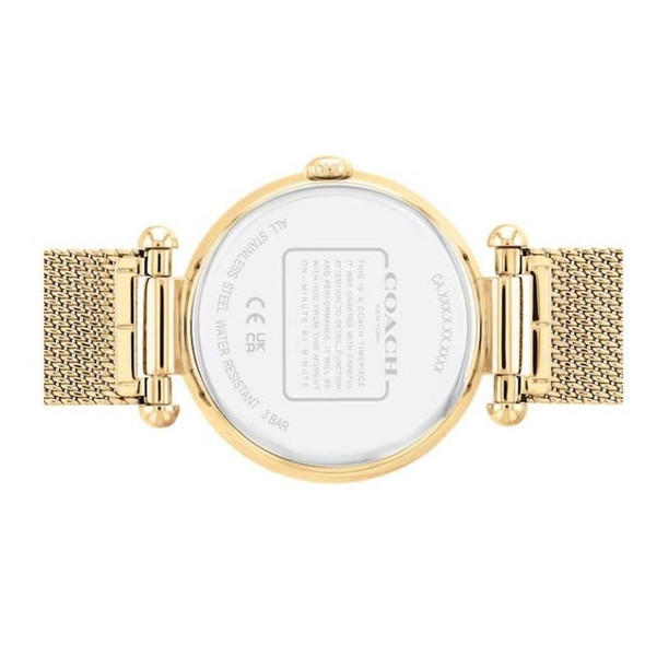 Coach Cary Women's Quartz Silver Dial Gold-Tone Watch 14000112