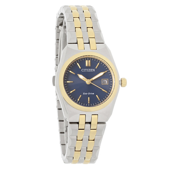 Citizen Eco-Drive Women's Corso Blue Dial Two Tone Dress Watch EW2294-53L