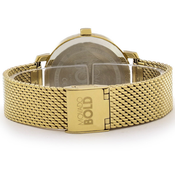 Movado Bold Evolution Women's Gold Tone Plated Steel Swiss Quartz Watch 3600653