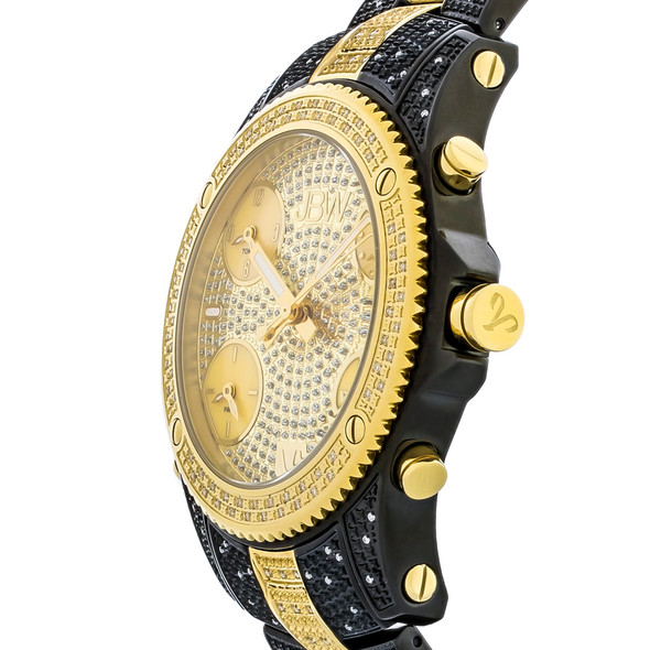 JBW Jet Setter 5 Time Zones Diamond Men's Quartz Watch JB-6213-D