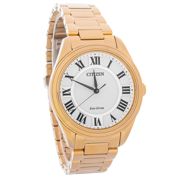Citizen Eco-Drive Women's Arezzo Rose Gold Tone Stainless Steel Watch EM0973-55A