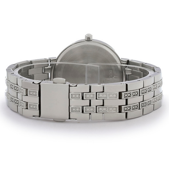 Bulova Crystal Women's Stainless Steel MOP Dial Quartz Watch 96X148