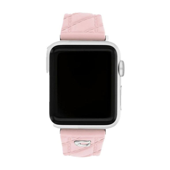 Coach 14700297 Women's Pink Silicone Apple Watch Strap 38/40/41/42mm