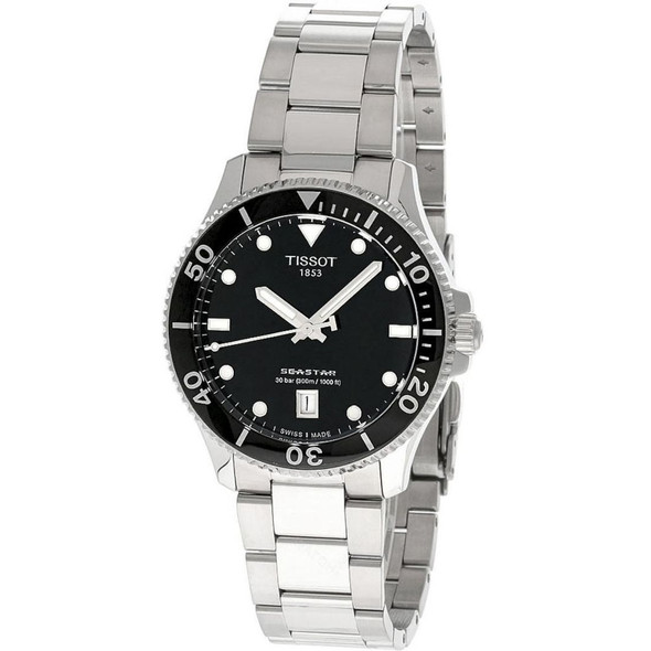 Tissot Seastar 1000 Black Dial 40mm SS Men's Quartz Watch T120.410.11.051.00