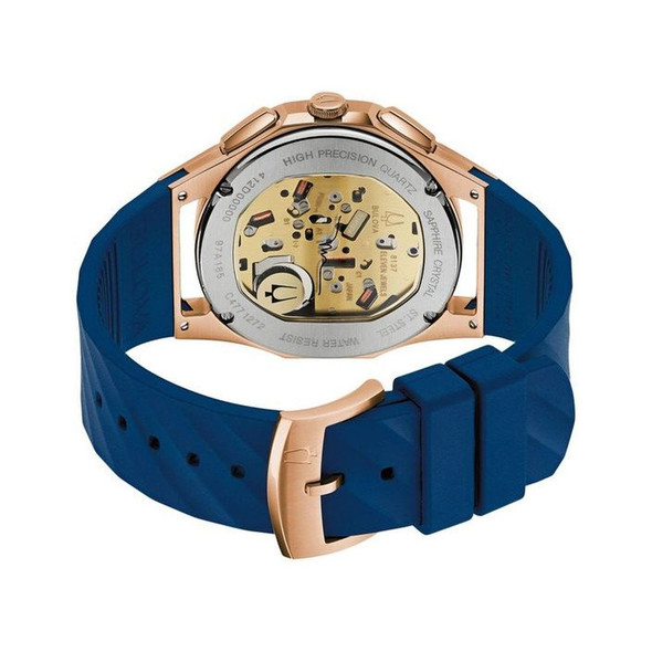 Bulova Marc Anthony CURV Chronograph Men's Blue Dial Quartz Watch 97A185