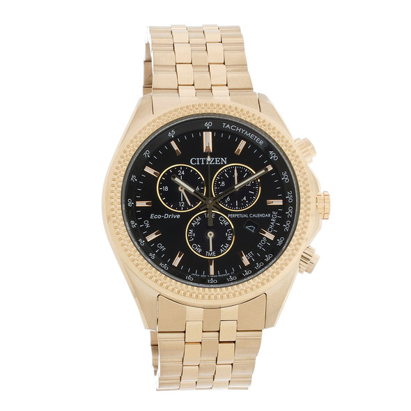 Citizen Eco Drive Men's Brycen Rose Gold Tone Steel Chronograph Watch BL5563-58E