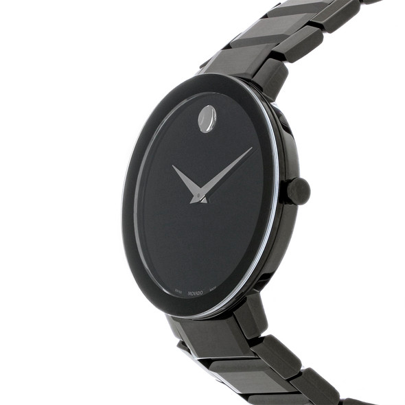 Movado Sapphire Series Men's Black PVD Swiss Quartz Watch 0607179