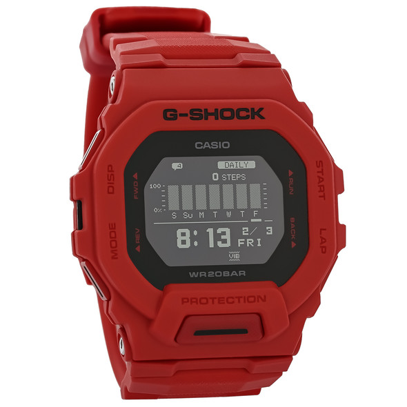 Casio Move Series Men's Bluetooth Digital Red Resin Quartz Watch GBD200RD-4