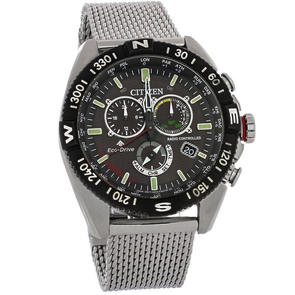 Citizen Eco-Drive Men's A-T Navihawk Stainless Steel Watch CB5840-59E