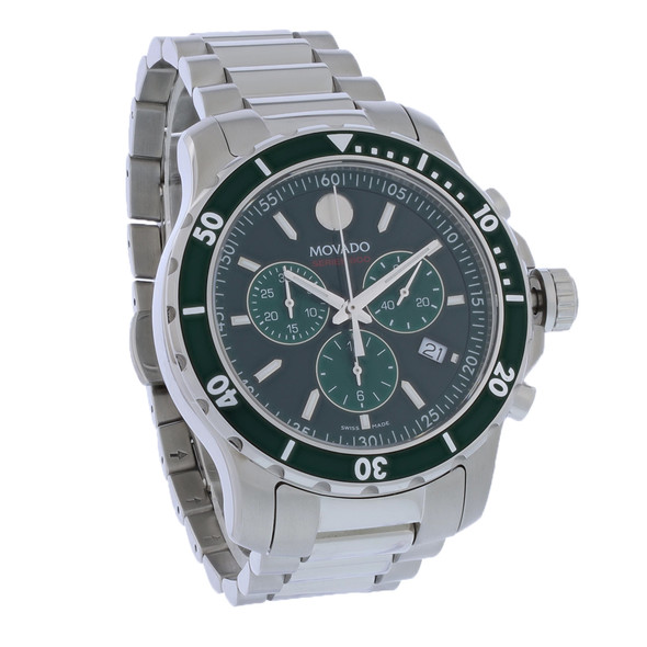 Movado Series 800 Green Dial Men's Quartz Chronograph Watch 2600179