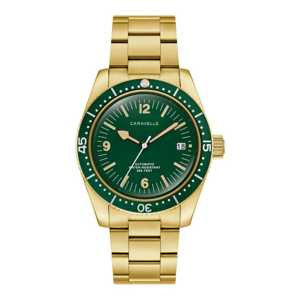 Caravelle by Bulova Sea Hunter Men's Green Dial Automatic Watch 44B128