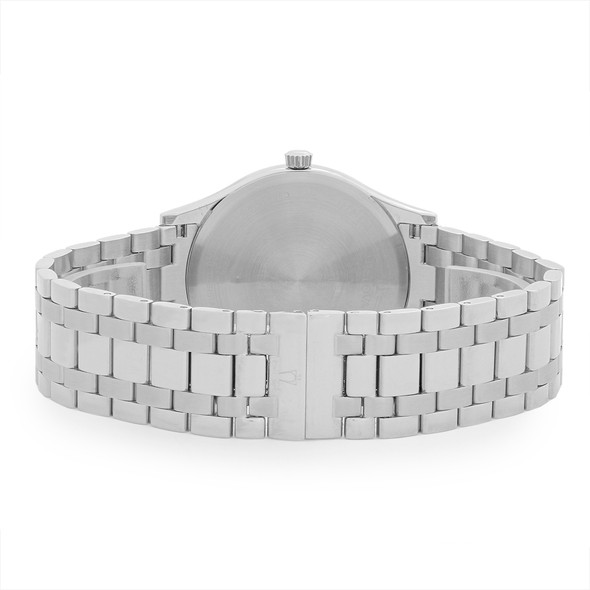 Bulova Men's Charcoal Dial Stainless Steel Quartz Watch 96B261