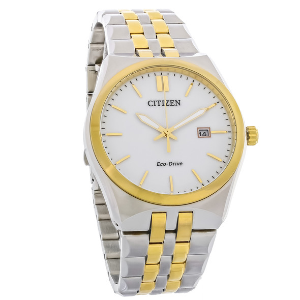 Citizen Eco-Drive Men's Corso White Dial Two-Tone Stainless Watch - BM7334-58B